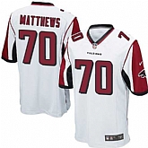 Nike Men & Women & Youth Falcons #70 Jake Matthews White Team Color Game Jersey,baseball caps,new era cap wholesale,wholesale hats